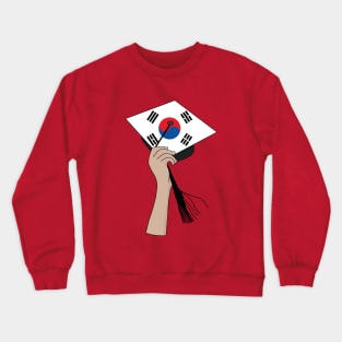 Holding the Square Academic Cap South Korea Crewneck Sweatshirt